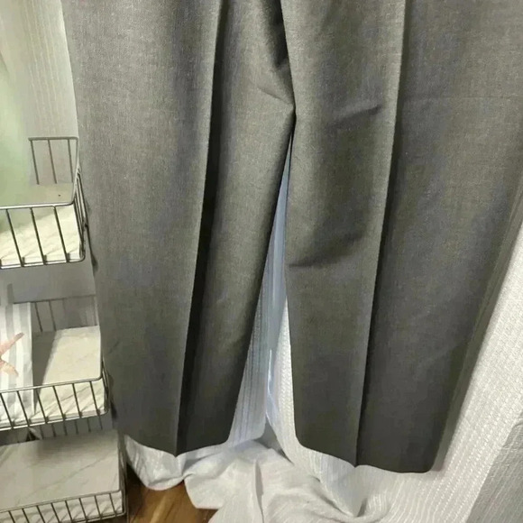 NEW Talbots Women’s 12P Wool Blend Dark Gray Heritage Wide Leg Pants Trousers - Picture 8 of 13